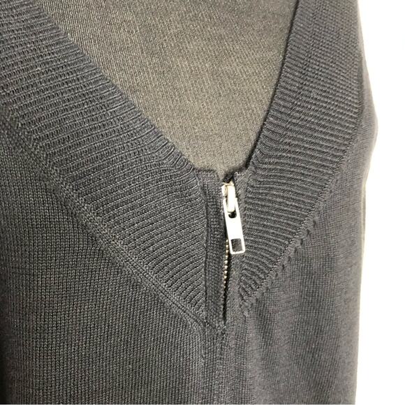 Cabi Switch black v neck full zip front cardigan sweater size Medium #5453 - Picture 7 of 16